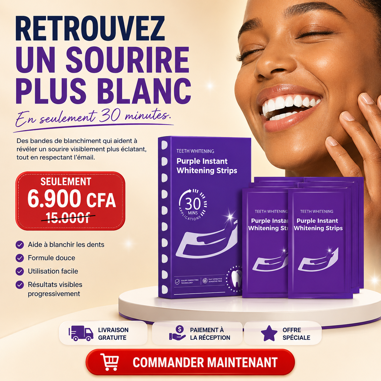𝗣𝗥𝗢𝗗𝗨𝗜𝗧 𝗗𝗘 𝗕𝗟𝗔𝗡𝗖𝗛𝗜𝗠𝗘𝗡𝗧 𝗗𝗘𝗡𝗧𝗔𝗜𝗥𝗘 😁 -Résultat visible en 30 min ⏱️