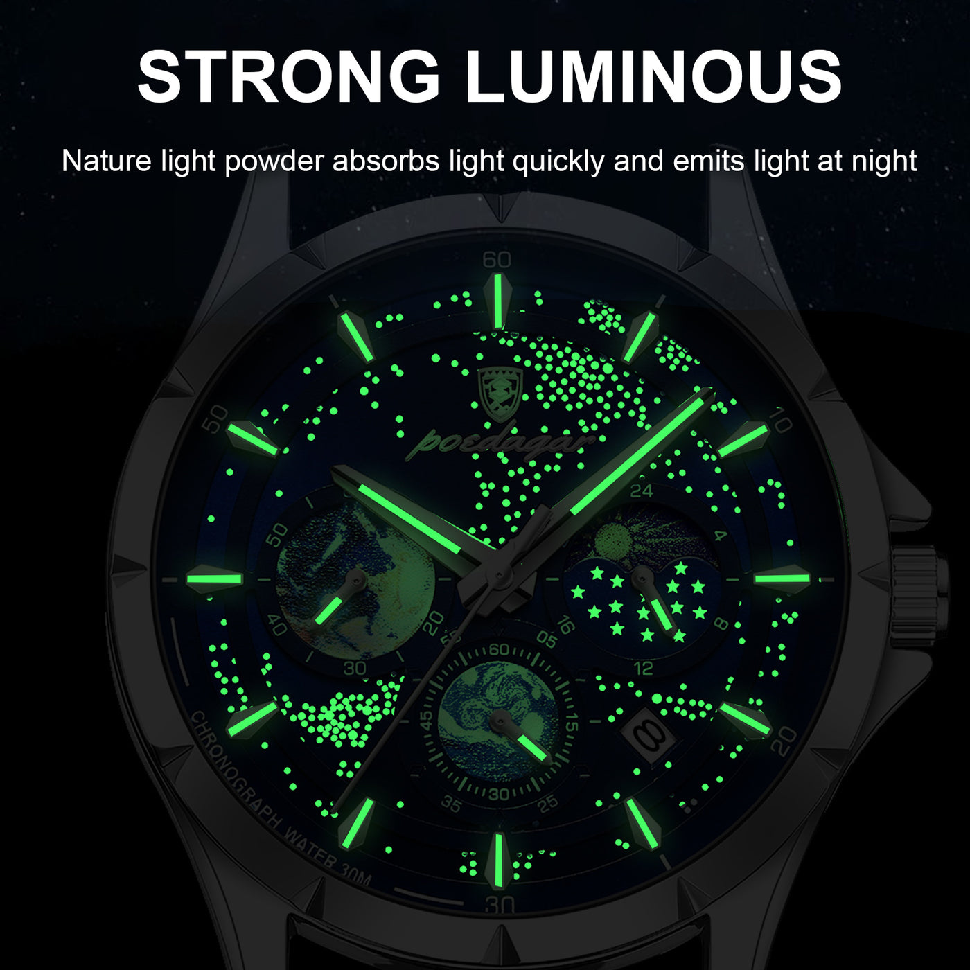 POEDAGAR 916 - MONTRE DE LUXE POUR HOMME