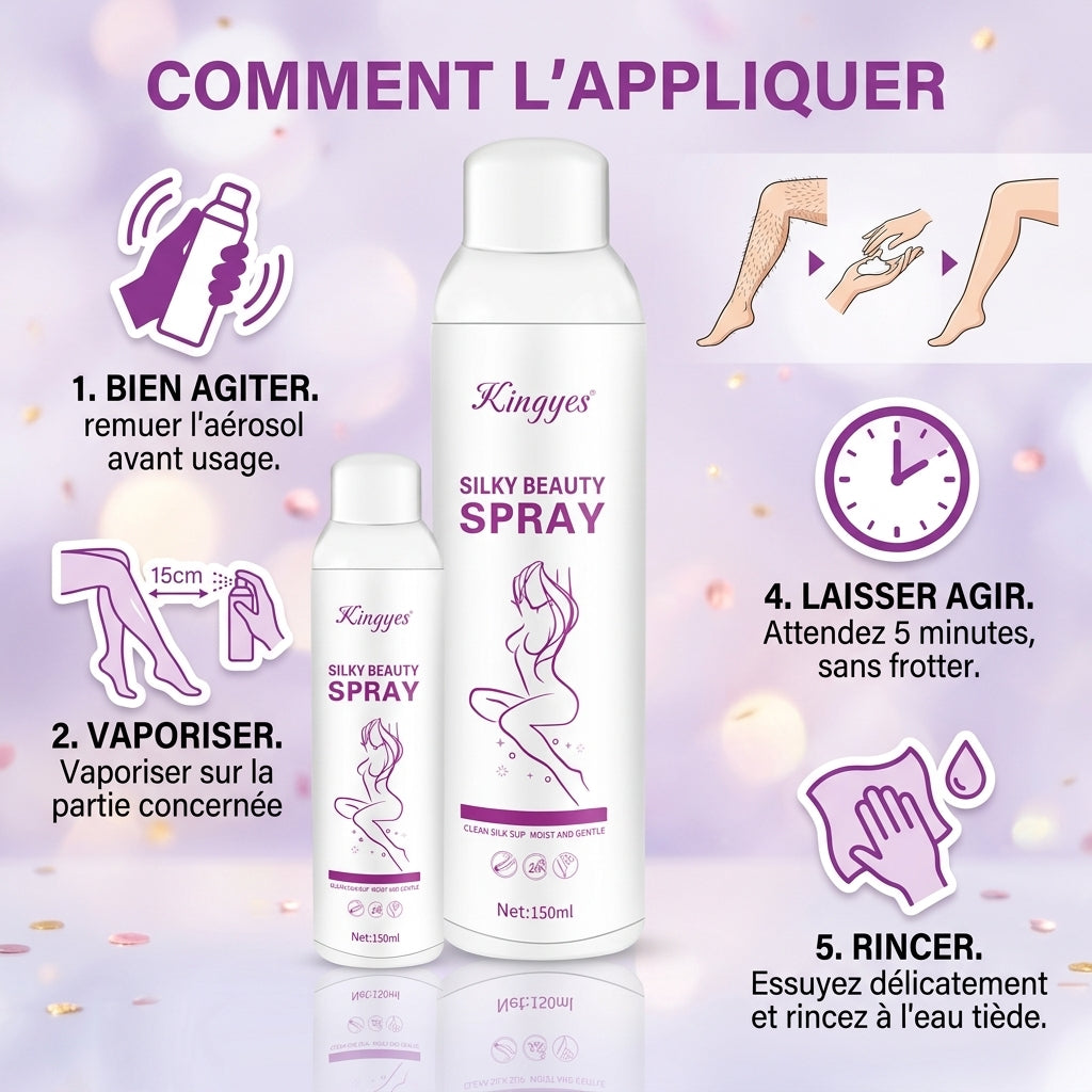 LE SPRAY ÉPILATOIRE  Silky Beauty