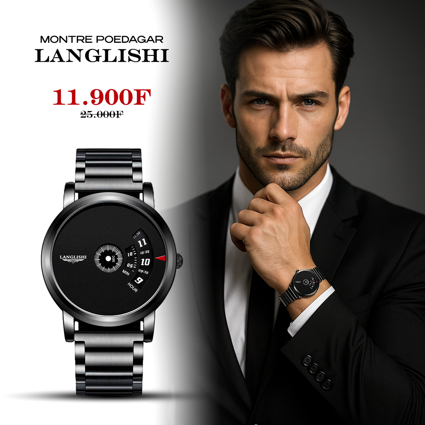LANGLISHI _ MONTRE  ÉLEGANTE  POUR LES HOMME D'AFFAIRES