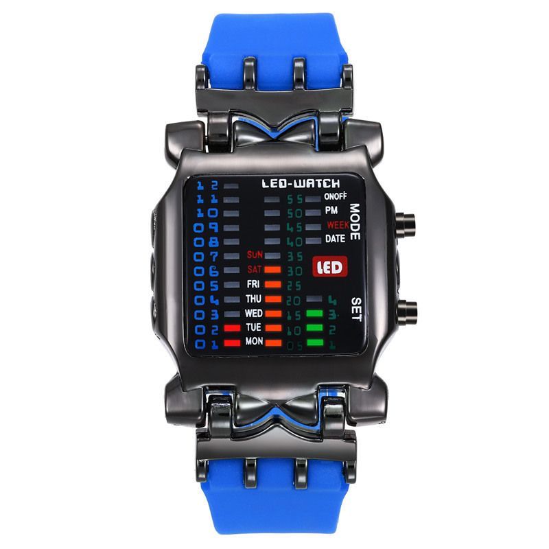 Montre LED Digitale Homme – Design Futuriste & High-Tech
