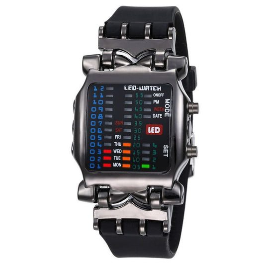 Montre LED Digitale Homme – Design Futuriste & High-Tech