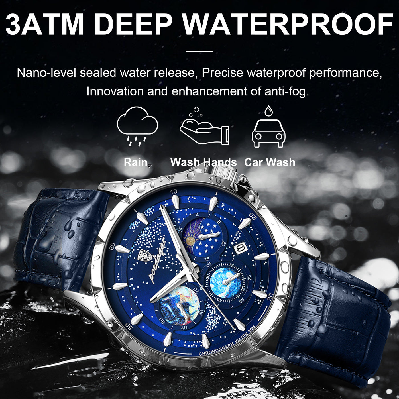POEDAGAR 916 - MONTRE DE LUXE POUR HOMME